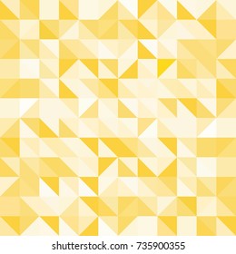 Abstract yellow triangle and square in yellow or white color pattern, Vector illustration, copy space