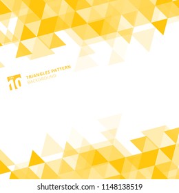 Abstract yellow triangles geometric on white background. Vector illustration  - Powered by Shutterstock - Get 15% off with code: PIKWIZARD15