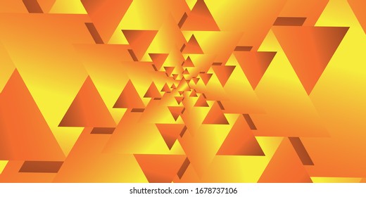 Abstract yellow triangles pattern. Innovation design.