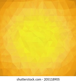 Abstract yellow triangles vector background