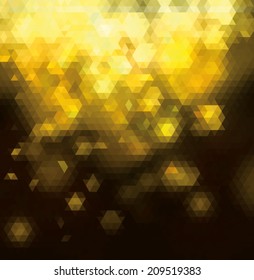 Abstract yellow triangles vector background