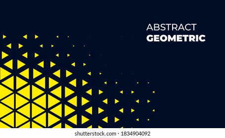 Abstract Yellow Triangular Geometric Pattern Background. Concept For Sport And Others. Vector Illustration.