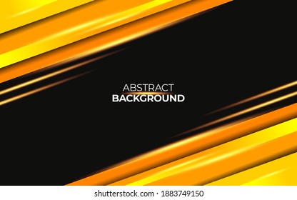abstract yellow vector background with gold neon light