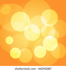 Abstract yellow vector bokeh background