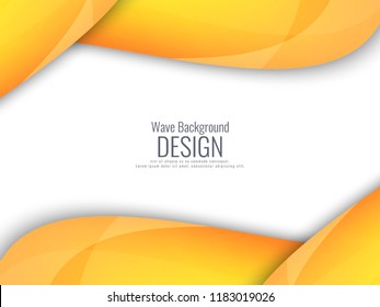 Abstract yellow vector wavy background