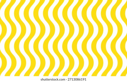 Diseño de patrón de línea de onda audaz de Vertical amarilla abstracta.