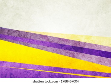 Abstract yellow violet stripes grunge wall concept vector design background