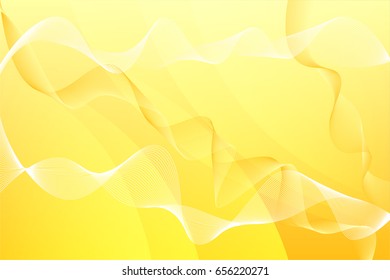 Abstract yellow wallpaper, texture with waves, art design