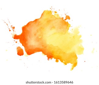 abstract yellow watercolor hand drawn texture background