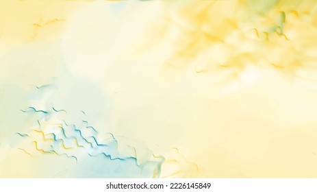Abstract Yellow Watercolor Minimal Background