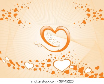  abstract yellow wave background with macro shape