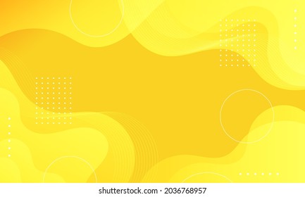 Abstract yellow wave geometric background. Modern background design. gradient color. Fluid shapes composition. Fit for presentation design. website, basis for banners, wallpapers, brochure, posters