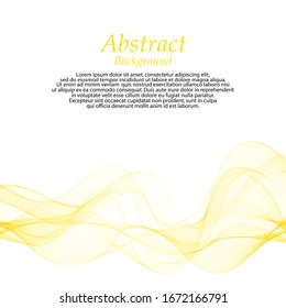 abstract yellow wave. Layout for advertising