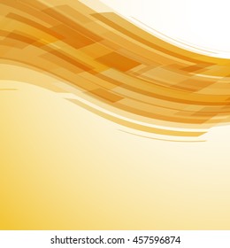 Abstract yellow wave technology background, stock vector