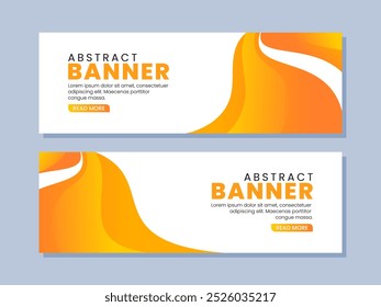 Abstract yellow waves banner template