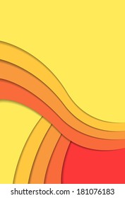 abstract yellow wavy background with place for your text