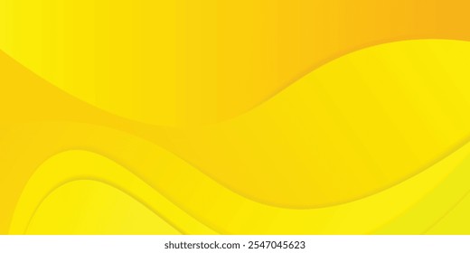 Abstractas fondo ondulado amarillo. Ilustración vectorial