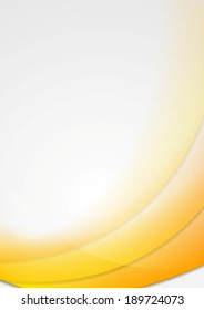 Abstract yellow wavy design. Vector background
