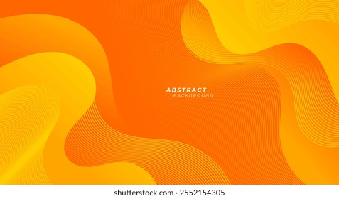 Abstract yellow with wavy line texture background