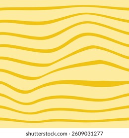 Abstract Yellow Wavy Lines Background