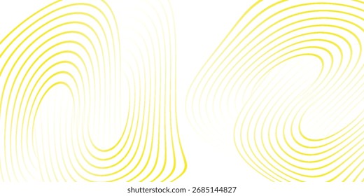 Abstract yellow wavy lines pattern on white background, modern curve design for background, poster and modern art.