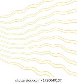 Abstract yellow wavy pattern on a white background, artistic. Vector illustration for your text.