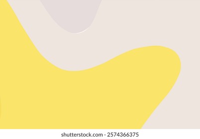 Abstract yellow and white background with dynamic shapes