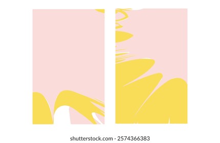 Abstract yellow and white background with dynamic shapes