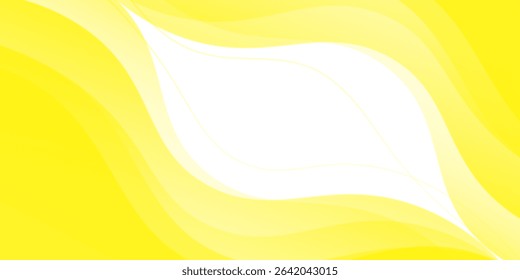 Abstract yellow white background frame vector illustration material, refreshing sparkling color water.