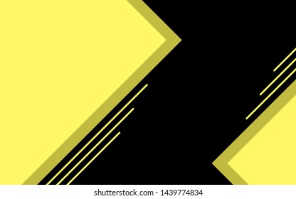 Abstract yellow, white and  black vector background. Modern and trendy solid color for use element banner, cover, presentation, business, advertising, corporate