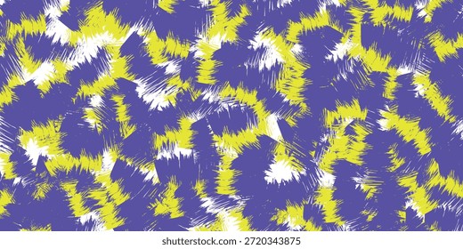 Patrón de cepillo amarillo y blanco Abstractas sobre fondo púrpura