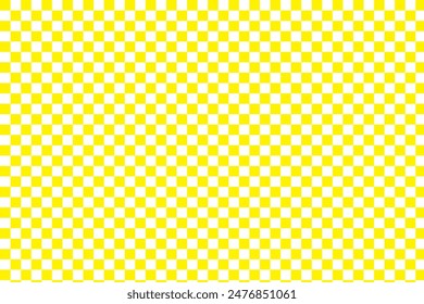 Abstract Yellow and White Chess Board Background. Color Squares in a checkerboard pattern. Multidimensional chessboard illustration.