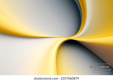 Abstract yellow and white geometric background. Dynamic shapes composition. Vector illustration.