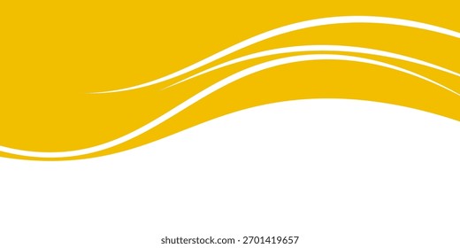 Abstrato Amarelo Onda Branca Projeto de Fundo com Espaço Vazio para Texto Modelo Vetor