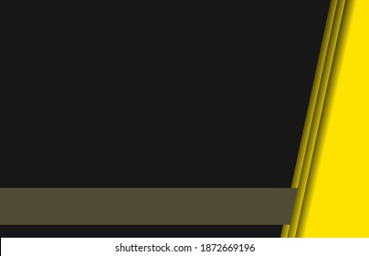 Abstraktes Gelb, Hintergrund. Diagonale Streifen in der Ecke. Modernes lakonisches Design. Minimalistischer Stil.