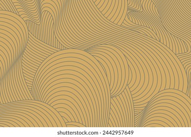 Abstract yellowish brown and gray irregular stripes textured background. seamless geometric pattern design for certificates, invitations, textiles, clothing, covers and etc.