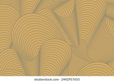 Abstract yellowish brown and gray irregular stripes textured background. seamless geometric pattern design for certificates, invitations, textiles, clothing, covers and etc.