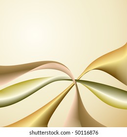 Abstract yellowish wavy background with copy space.