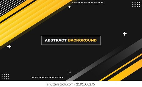 Abstract yellow,orange and black background, for flyers, web ,and promotion banner graphic design, Vector illustration
