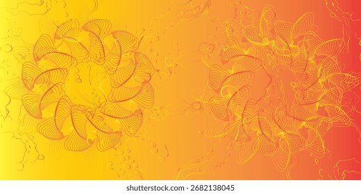 Abstract Yellow-Orange Gradient Background with Geometric Line A