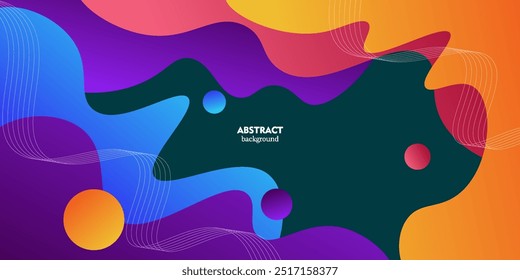 Abstract yellow,pink,purple gradient illustration background with simple pattern and wavy lines. Cool design. Vector Eps10