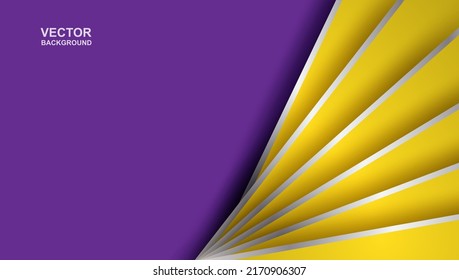 Abstract. Yellow-purple gradient geometric overlap shape background. vector.