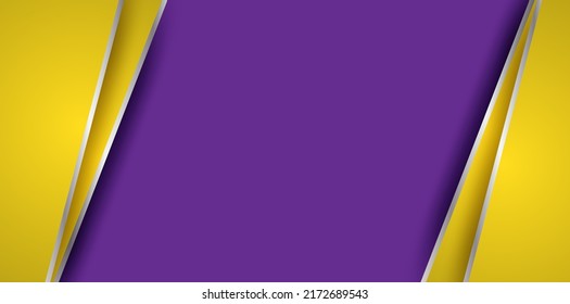 Abstract. Yellow-purple gradient geometric overlap shape background. vector.