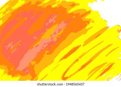 Abstract yellow-red vector background. Watercolor illustration. Screensaver.