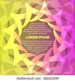 Abstract yellow-violet gradient circular text template for design workflow