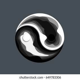abstract yin yang symbol design 