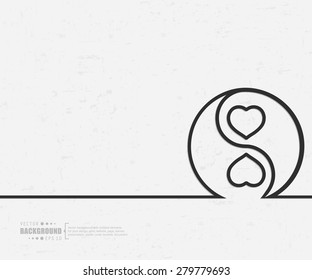 Abstract yin-yang vector background. For web and mobile applications, illustration template design, creative business info graphic, brochure, banner, presentation, concept poster, cover, booklet, document.