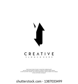 abstract YJ logo letter in shadow shape design concept
