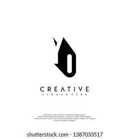 abstract YO logo letter in shadow shape design concept
