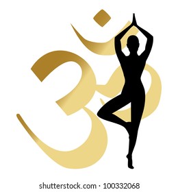 abstract yoga background - vector illustration
